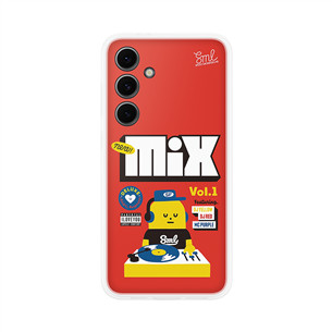 Samsung Flipsuit Case, Galaxy S24 FE, peršviečiamas/raudonas - Dėklas