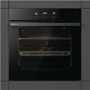 Orkaitė Hisense, 77 L, pirolizė, juoda Prekė-BSA66346PBGWI