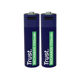 Trust USB-C rechargeable AA batteries, 2 vnt. - Įkraunamos baterijos