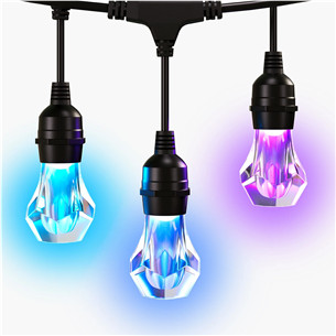 Nanoleaf Matter Smart Outdoor String Lights Expansion Pack, 15 m, RGB, juodas - LED girliandos plėtinys