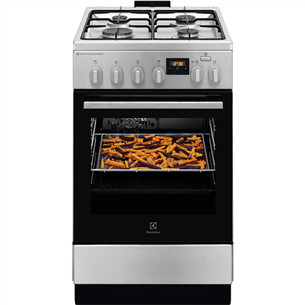 Electrolux Steambake, 58 L, plotis 50 cm, nerūdijančio plieno - Dujinė viryklė su elektrine orkaite