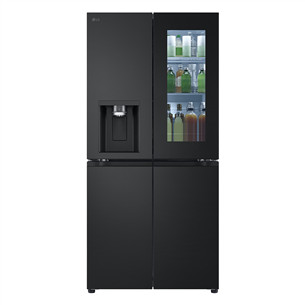 LG, NoFrost, Instaview, 508 L, aukštis 179 cm, juodas - SBS Šaldytuvas