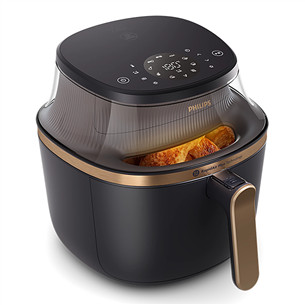 Philips 3000 Series, 4.2 L, 1400 W, juoda - Karšto orro gruzdintuvė