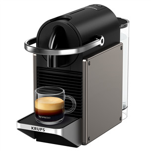 Krups Nespresso Pixie Redesign, titano spalvos - Kapsulinis kavos aparatas