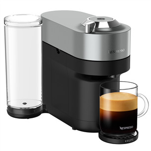 Krups Nespresso Vertuo Pop+, titano spalvos - Kapsulinis kavos aparatas