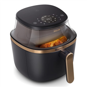 Philips 3000 Series, 6.2 L, 1700 W, juoda - Karšto oro gruzdintuvė