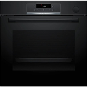 Bosch Series 4, garų funkcija, 71 L, juoda - Įmontuojama orkaitė