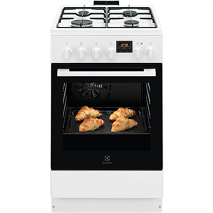 Electrolux 500 Series, 57 L, plotis 50 cm, balta - Viryklė