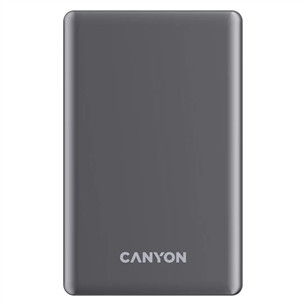 Canyon OnCharge 505 Slim Magsafe, 5000 mAh, belaidis įkrovimas, USB-C, tamsiai pilka - Išorinė baterija