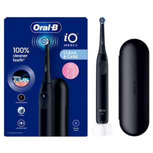 Braun Oral-B iO2, kelioninis dėklas, juodas - Elektrinis dantų šepetėlis