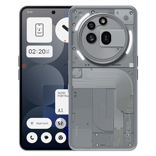 Nothing Phone (3a) Pro, 12 GB, 256 GB, pilkas - Išmanusis telefonas