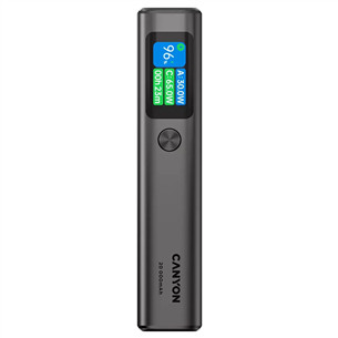 Canyon OnPower 230, 20000 mAh, tamsiai pilka - Išorinė baterija