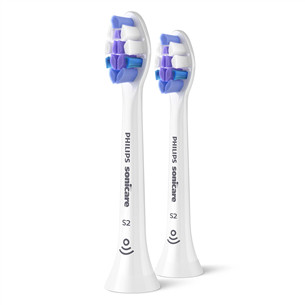 Philips Sonicare S2 Sensitive, 2 vnt., balti - Dantų šepetėlio antgaliai