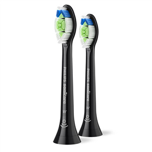 Philips Sonicare Optimal White, 2 vnt., juodi - Dantų šepetėlių antgaliai