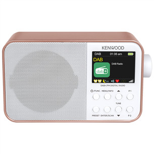 Kenwood Portable DAB+ Radio CR-M30DAB, rausvas/baltas - Radijas