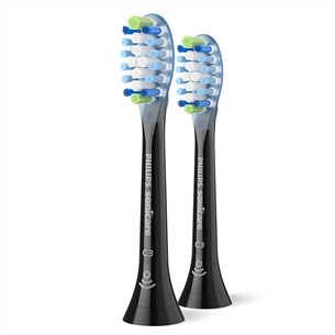 Philips Sonicare Premium Plaque Defence, 2 vnt., juodi - Dantų šepetėlių antgaliai