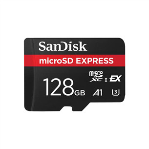 SanDisk microSD Express, 128 GB, juoda - Atminties kortelė