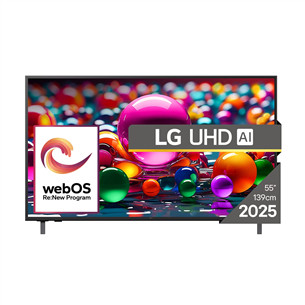 LG UHD AI UA75, 55'', 4K UHD, LED LCD, juodas - Televizorius