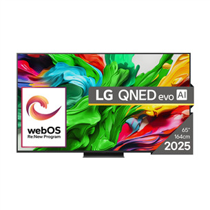 LG QNED86 evo AI, 65'', 4K UHD, QNED, Mini LED, juodas - Televizorius