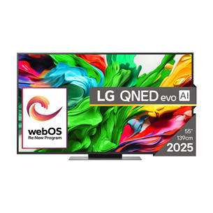 LG QNED86 evo AI, 55'', 4K UHD, QNED, Mini LED, juodas - Televizorius