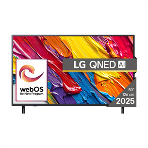 LG QNED82 AI, 50'', 4K UHD, QNED, juodas - Televizorius