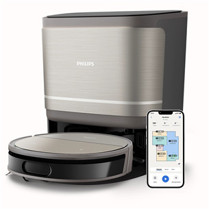 Philips HomeRun 9000 series, wet & dry, pilkas - Dulkių siurblys robotas