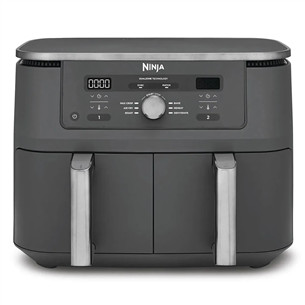 Ninja 6-in-1 Dual Zone, 9.5 L, 2470 W, tamsiai pilka - Karšto oro gruzdintuvė