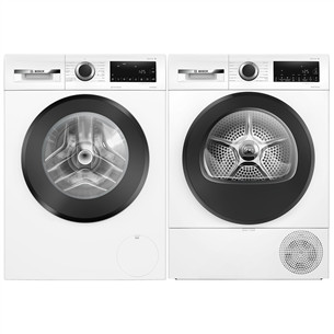 Bosch, 9 kg + 9 kg - Skalbimo mašina su džiovykle