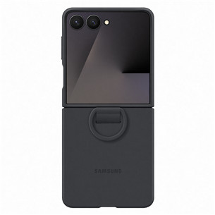Samsung Silicone case, Galaxy Flip7, juodas - Dėklas