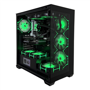 Intop Gaming R5 Aqua, Ryzen 5, 32 GB, 1 TB, RTX 5060 Ti, juodas - Stacionarus kompiuteris