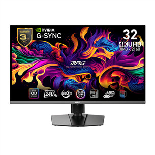 MSI MPG 321URX, 32'', 4K UHD, QD-OLED, 240 Hz, USB-C, juodas - Monitorius