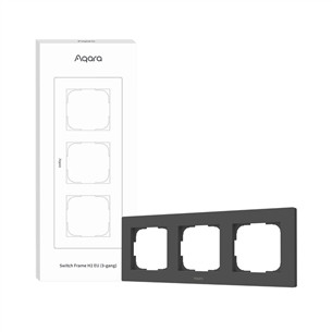 Aqara Switch Frame H2 EU, 3 vietų, pilkas - Jungiklio rėmelis