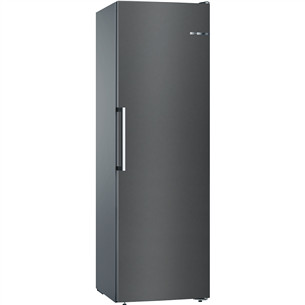 Bosch, Series 4, NoFrost, 242 L, aukštis 186 cm, juodas - Šaldiklis
