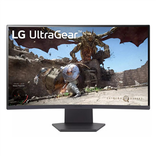 LG UltraGear 27GS60QC, 27", QHD, 180Hz, lenktas, juodas - Monitorius