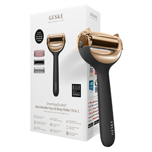 Geske MicroNeedle Face & Body Roller | 9 in 1, pilkas - Veido odos priežiūros prietaisas