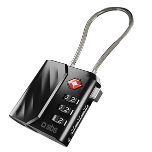 SBS FindMy lock for luggage, juodas - Išmanusis ieškiklis