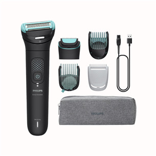 Philips Body Groomer Series 7000, juoda - Kūno plaukų kirpimo mašinėlė