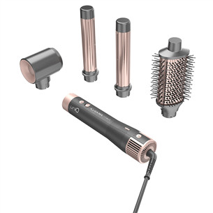 GA.MA Aura UniQ, 1500 W, tamsiai pilkos/rožinės - Plaukų formavimo šukos