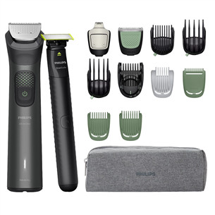 Philips All-in-One Trimmer 9000 Series, Wet & Dry, 15-in-1, pilka - Plaukų kirpimo mašinėlė + OneBlade
