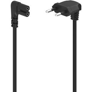 Hama Power Cord, 2-pin 90°, 1,5 m, juodas - Maitinimo laidas
