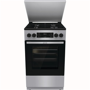 Gorenje, 70 L, plotis 50 cm, pilka - Dujinė viryklė su elektrine orkaite