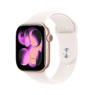 Apple Watch 11, 46 mm, GPS, S/M, rožinio aukso spalvos - Išmanusis laikrodis