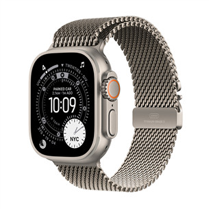 Apple Watch Ultra 3, 49 mm, Titanium Milanese Loop, Medium, titano spalvos - Išmanusis laikrodis