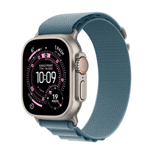 Apple Watch Ultra 3, 49 mm, Alpine Loop, Medium, titano/šviesiai mėlynas - Išmanusis laikrodis