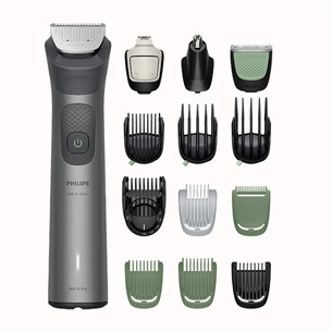 Philips All-in-One Trimmer Series 7000 Series, 15-in-1, tamsiai pilka - Plaukų kirpimo mašinėlė