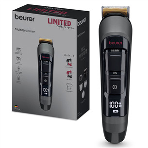 Beurer MN9X Limited Edition, juodas/pilkas - Kūno ir barzdos skustuvas