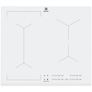 Electrolux, EcoTimer, plotis 59 cm, berėmė, balta - Įmontuojama indukcinė kaitlentė