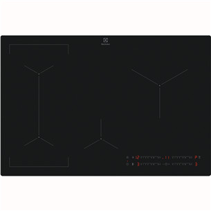 Electrolux 600 SaphirMatt SE® Bridge Hob2Hood, plotis 80 cm, juoda - Įmontuojama indukcinė kaitlentė