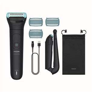 Philips Bodygroomer 5000 series, juoda - Kūno plaukų kirpimo mašinėlė