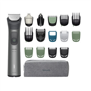Philips All-in-One Trimmer 7000 Series, 17 viename, pilka - Plaukų kirpimo mašinėlė
